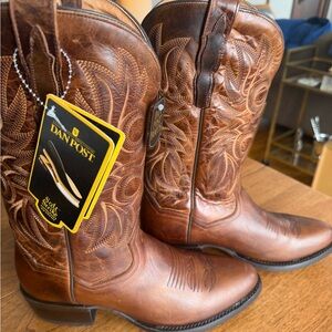 Dan Post Men's Tan Leather Cowboy Boots